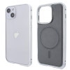 Чохол для iPhone 15 Metal Bumpers PU Leather Case with MagSafe - Gray