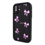 Чохол для iPhone X/XS – Pretty Things "Pink Bows – Black"