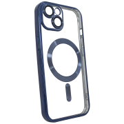 Чохол на iPhone 15 Shining with MagSafe із захисними лінзами на камеру Blue Titanium