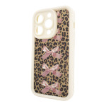 Чохол для iPhone 14 Pro Max – Pretty Things "Leopard & Bows – White"