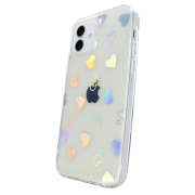 Чохол прозорий для iPhone 12/12 Pro Hologram Case Heart