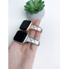 Ремінець для Apple Watch 42mm | 44mm | 45mm | 46mm | 49mm металевий Fashion Lady Band Silver-White