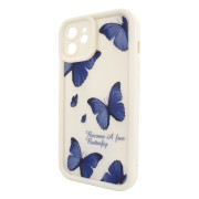Чохол для iPhone 12 – Pretty Things "Butterflies – White"