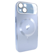 Чохол для iPhone 14 матовий NEW PC Slim with MagSafe case із захистом камери Sierra Blue