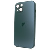 Чохол скляний матовий AG Glass Case для iPhone 14 Plus із захистом камери Cangling Green