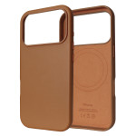 Чохол Leather Case PU with MagSafe (iPhone 17 Pro Max, Saddle Brown)