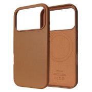 Чохол Leather Case PU with MagSafe (iPhone 17 Pro Max, Saddle Brown)