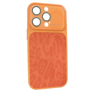 Чохол AITO PU-Leather Leopard Case [17 series Design] – (iPhone 15 Pro Max, Starry Orange)