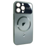 Чохол для iPhone 13 Pro Max PC Slim Case with MagSafe із захисними лінзами на камеру Cangling Green
