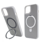 Чохол Nofelet Carbon Case with MagSafe (iPhone 12 / 12 Pro, Titanium Gray)