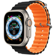 Ремінець для Apple Watch Ocean Band (38mm, 40mm, 41mm, [42mm Series 10/11], Black-Orange)