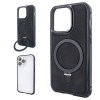 Чохол для iPhone 15 Pro Max Metal Bumpers Suede Case with MagSafe Stand - Black