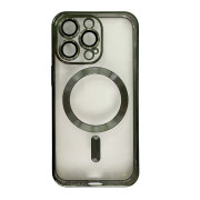 Чохол Shining with MagSafe на iPhone 11 Pro Max із захисними лінзами на камеру Dark Green