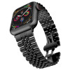 Стальний браслет Braslet 5 Beads для Apple Watch (42mm, 44mm, 45mm, 46mm, 49mm Black)