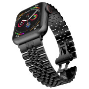 Стальний браслет Braslet 5 Beads для Apple Watch (42mm, 44mm, 45mm, 46mm, 49mm Black)
