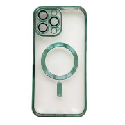 Чохол Shining with MagSafe на iPhone 11 Pro Max із захисними лінзами на камеру Green