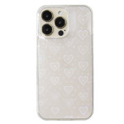 Чохол прозорий для iPhone 13 Pro Hologram Case Heart Clear