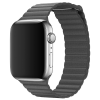 Шкіряний ремінець Leather Loop Band на Apple Watch 38mm, 40mm, 41mm, [42mm Series 10/11] - Gray