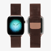 Металічний ремінець Milanese Loop Apple Watch (42/44/45/46/49mm, Bronze Gold)