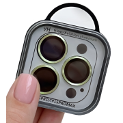 Захисне скло на камеру Metal Classic (iPhone 15 Pro / 15 Pro Max, Light Green)