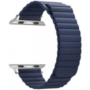 Шкіряний ремінець Leather Loop Band на Apple Watch 38mm, 40mm, 41mm, [42mm Series 10/11] - Midnight Blue