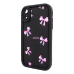 Чохол для iPhone XR – Pretty Things "Pink Bows – Black"