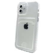 Чохол прозорий Card Holder для iPhone 12 з карманом для карти
