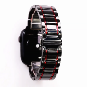 Ремінець керамічний Ceramic Band для Apple Watch 38mm, 40mm, 41mm, [42mm Series 10/11] - Black-Red