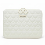 Puffy Hearts Sleeve "Fashion Bag" (15.4-16.2) - White