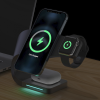 Безпровідна зарядка Magsafe 4 в 1 Open Wireless Era (iPhone+Phone+Apple Watch+AirPods) (Black)