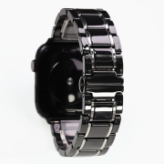 Ремінець керамічний Ceramic Band для Apple Watch 38mm, 40mm, 41mm, [42mm Series 10/11] - Black-Silver