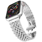 Стальний браслет Braslet 5 Beads для Apple Watch (42mm, 44mm, 45mm, 46mm, 49mm Silver)