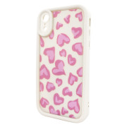 Чохол для iPhone XR – Pretty Things "Pink Hearts – White"