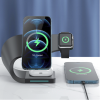 Безпровідна зарядка Magsafe 4 в 1 Open Wireless Era (iPhone+Phone+Apple Watch+AirPods) (Black)