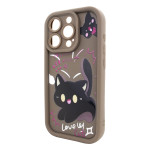 Чохол для iPhone 12 Pro – Pretty Things "Kitties – Brown"