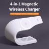 Безпровідна зарядка 4 в 1 Magsafe Open Wireless Era (iPhone+Phone+Apple Watch+AirPods) (White)
