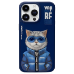 Чохол Nimmy Case AnimalZip (iPhone 15 Pro, Blue Cat)