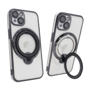 Чохол для iPhone 13 Clear Shining Holder with MagSafe Black