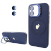 Чохол Logo Case PU Stand Camera (iPhone 11, Dark Blue)