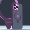 Чохол Matt Guard MagSafe Ring на iPhone 13 з підставкою Deep Purple