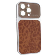 Чохол AITO PU-Leather Leopard Case [17 series Design] – (iPhone 15 Pro, Brown)