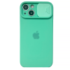 Чохол Silicone with Logo Hide Camera, для iPhone 13 (Spearmint)