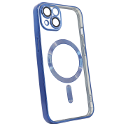 Чохол для iPhone 15 Plus Shining with MagSafe із захисними ліназми на камеру Dark Blue