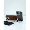 Чохол для iPhone 15 Metal Bumpers Suede Case with MagSafe Stand - Black