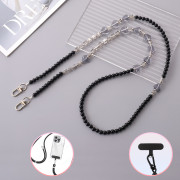 Crossbody Chain "Sweet & Cool" Hearts – Black