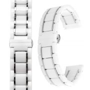 Ремінець керамічний Ceramic Band для Apple Watch 38mm, 40mm, 41mm, [42mm Series 10/11] - White-Silver