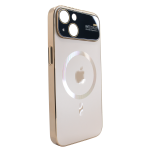 Чохол для iPhone 14 PC Slim Case with MagSafe із захисними лінзами на камеру Champaign Gold
