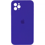 Чохол Silicone Case FULL CAMERA (square side) (на iPhone 11 Pro Max) (Ultraviolet)