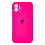 Чохол Silicone Case Full Camera для iPhone 12 Hot Pink