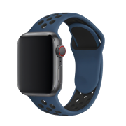 Ремінець силіконовий Silicone Band Nike (42/44/45/46/49mm, Cobalt Blue-Black)